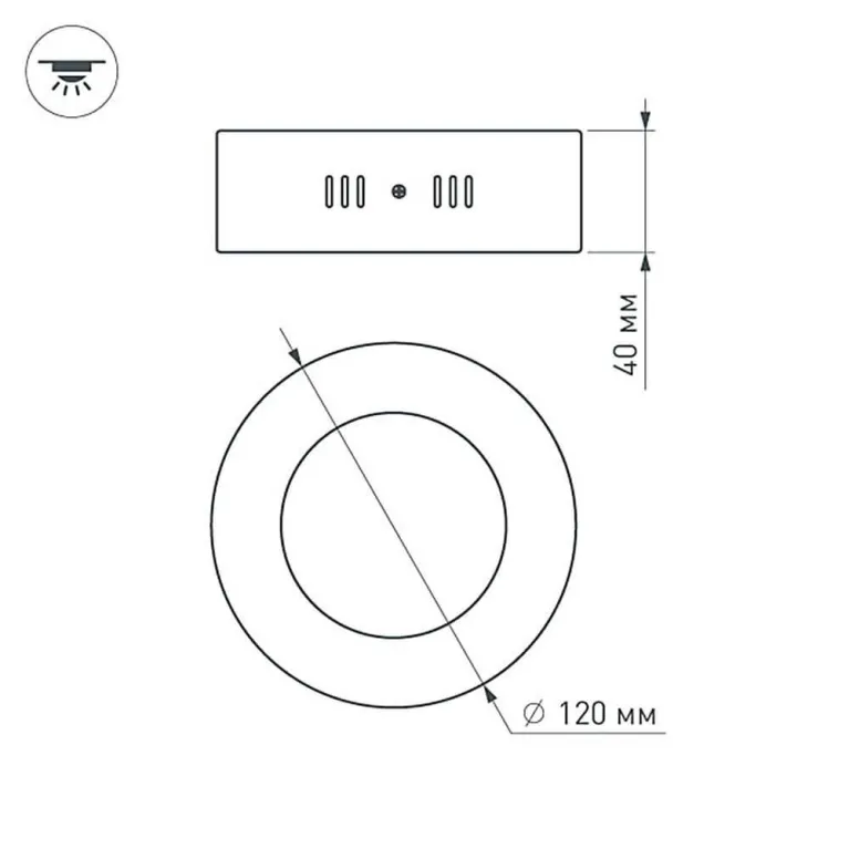 Потолочный светодиодный светильник Arlight SP-R120-6W White 018852 в Нижнем Новгороде