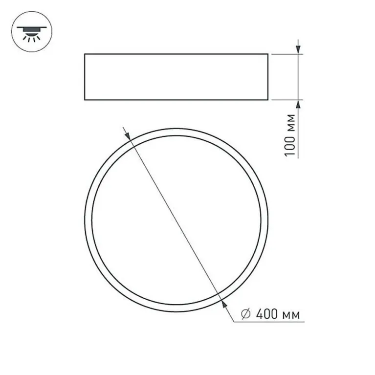 Потолочный светодиодный светильник Arlight SP-Tor-Pill-R400-25W Warm3000 022997(1) в Нижнем Новгороде