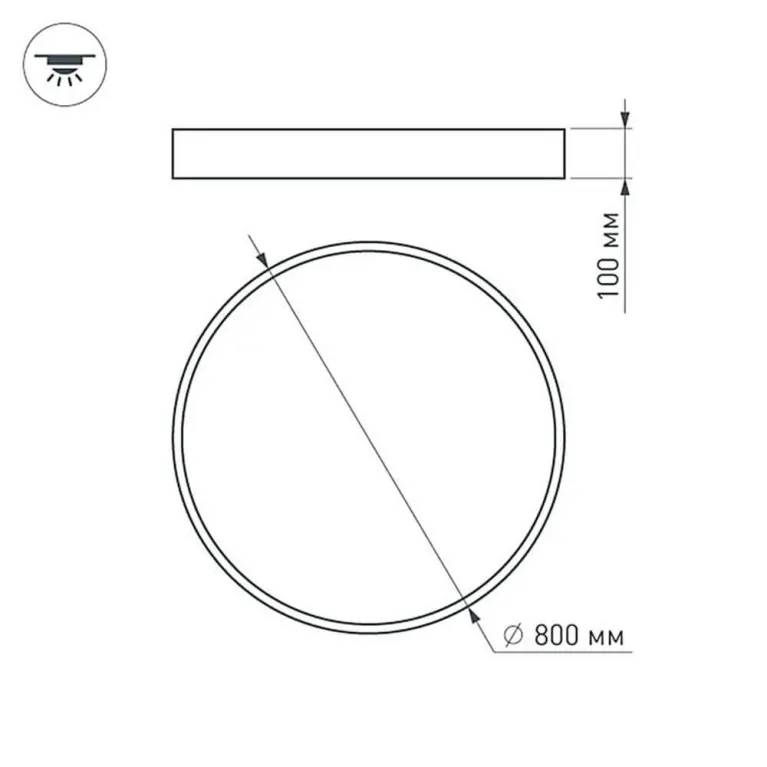 Потолочный светодиодный светильник Arlight SP-Tor-Pill-R800-94W Warm3000 022132(2) в Нижнем Новгороде