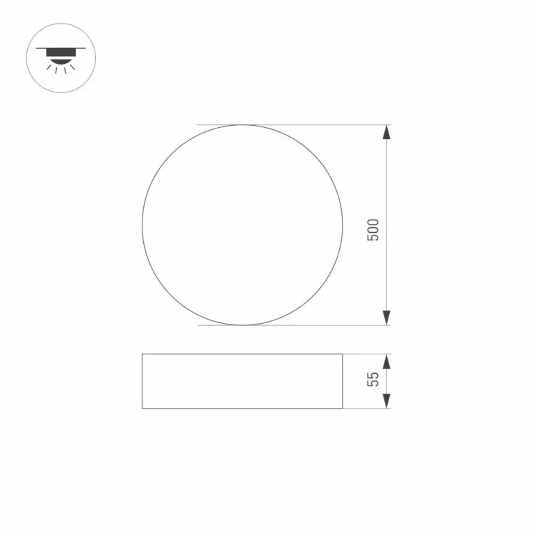 Потолочный светодиодный светильник Arlight SP-Rondo-R500-60W Day4000 029461(1) в Нижнем Новгороде