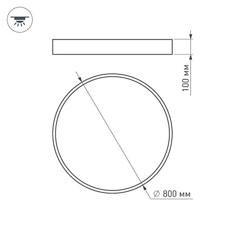 Потолочный светодиодный светильник Arlight SP-Tor-Pill-R800-94W Warm3000 023003(2) в Нижнем Новгороде