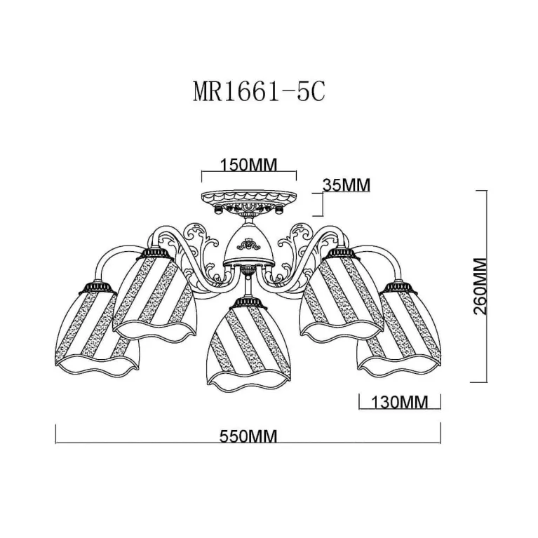 Потолочная люстра MyFar Nicole MR1661-5C в Нижнем Новгороде