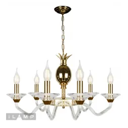 Подвесная люстра iLamp Flo YT2049-6 GD+Cear