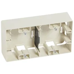 Коробка для накладного монтажа 2-постовая Legrand Etika слоновая кость 672540
