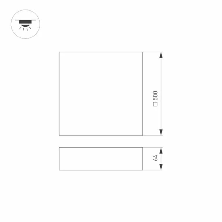 Потолочный светильник Arlight SP-QUADRO-S500x500-50W Warm3000 034802 в Нижнем Новгороде