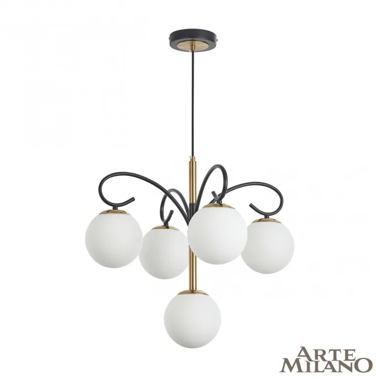 Подвесная люстра Arte Milano Neapolis 273808/4+1 BK/GD в Нижнем Новгороде