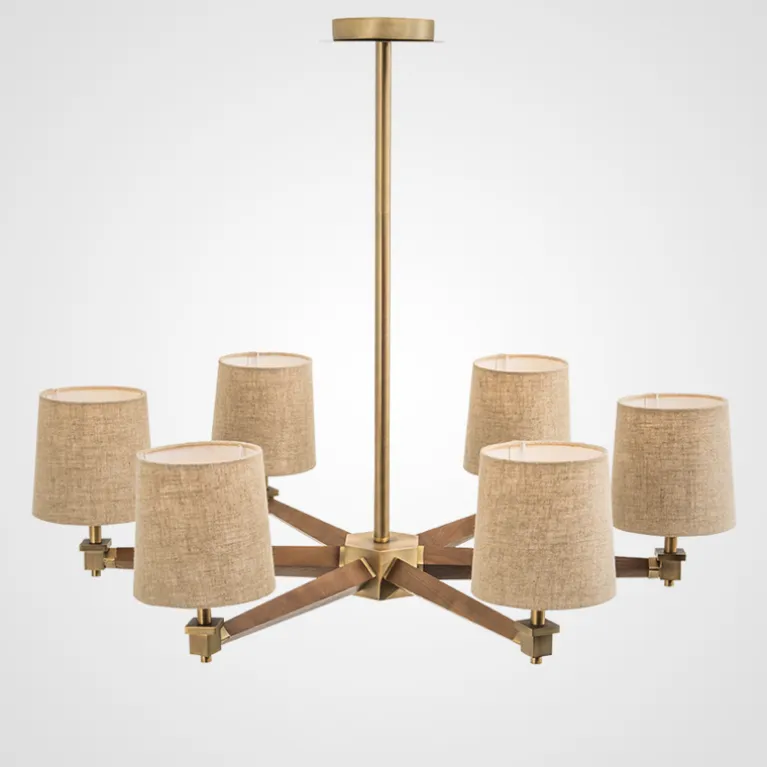 Люстра на штанге ImperiumLoft Jorgenson Beige/Dark Wood Stavra 102089-26 в Нижнем Новгороде