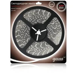 Светодиодная лента Gauss 4,8W/m 60LED/m 2835SMD красный 5M EB312000705
