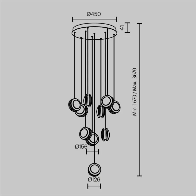 Каскадная люстра Maytoni Pharao MOD361PL-L41BS3K в Нижнем Новгороде