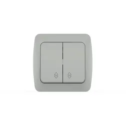 Переключатель двухклавишный ELBI Eva 554-011500-211