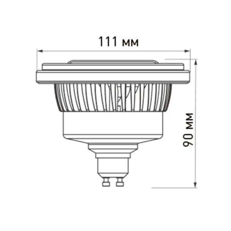 Лампа светодиодная диммируемая Arlight GU10 12W 4000K прозрачная AR111-Fort-GU10-12W-Dim Day4000 026 в Нижнем Новгороде