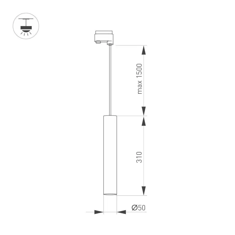 Трековый светодиодный светильник Arlight LGD-Pipe-Track-Hang-2TR-R50-9W Warm3000 037429 в Нижнем Новгороде