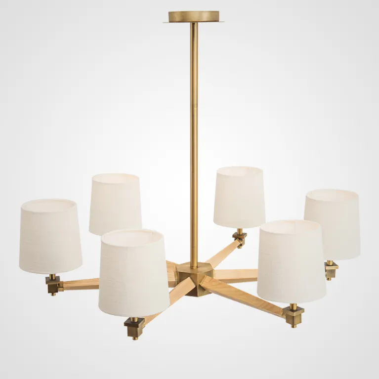 Люстра на штанге ImperiumLoft Stavra Jorgenson White/Light Wood 203575-26 в Нижнем Новгороде