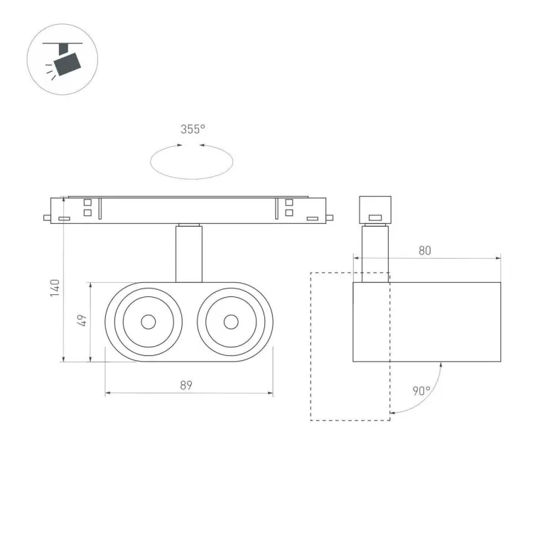 Трековый светодиодный светильник Arlight Mag-Orient-Blum-12W Warm3000 037037 в Нижнем Новгороде