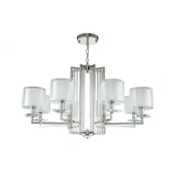 Подвесная люстра Crystal Lux NICOLAS SP-PL8 NICKEL/WHITE