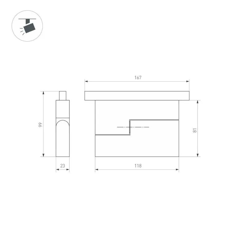 Трековый светодиодный светильник Arlight Mag-Orient-Flat-Fold-S195-6W Warm3000 034660(1) в Нижнем Новгороде