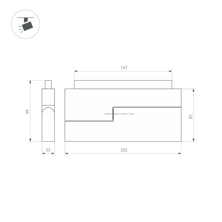 Трековый светодиодный светильник Arlight Mag-Orient-Flat-Fold-S230-12W Day4000 034662(1) в Нижнем Новгороде