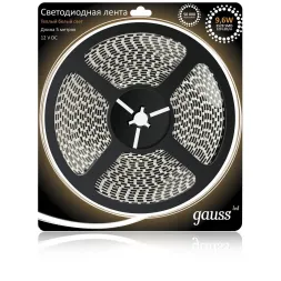 Светодиодная влагозащищенная лента Gauss 9,6W/m 120LED/m 2835SMD теплый белый 5M EB311000110