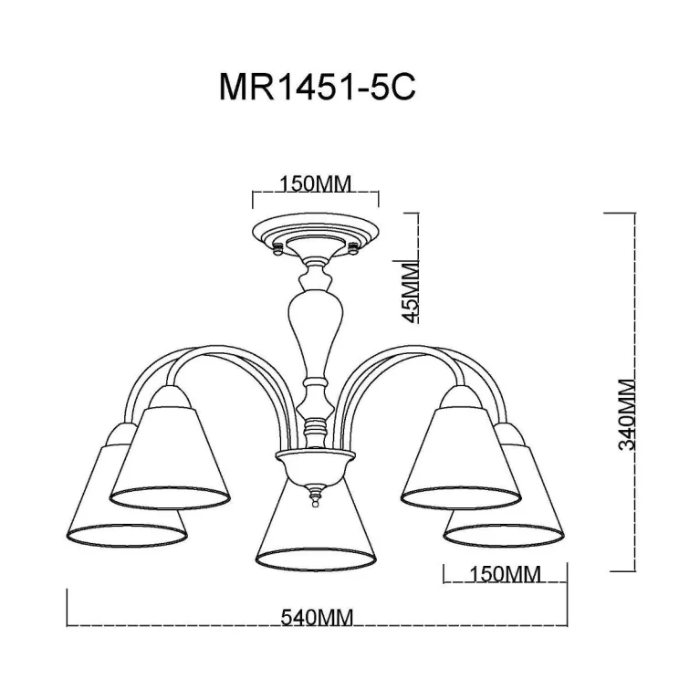 Потолочная люстра MyFar Anna MR1451-5C в Нижнем Новгороде