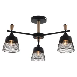 Люстра на штанге Seven Fires Olban SF3389/3C-BK-WD