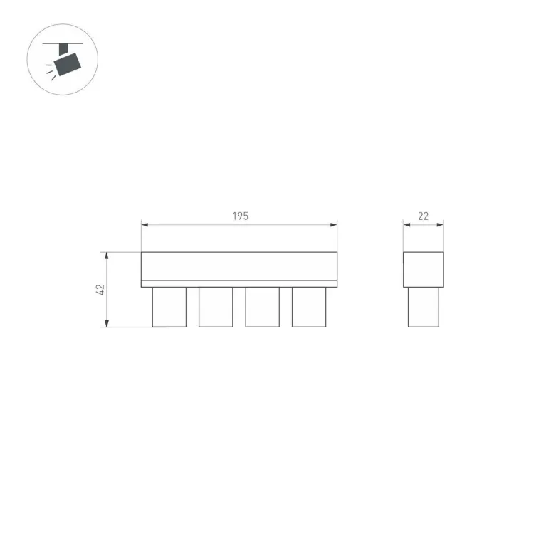 Трековый светодиодный светильник Arlight Mag-Orient-Krater-L195-12W Day4000 037331 в Нижнем Новгороде