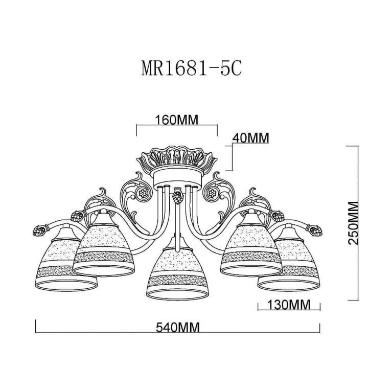 Потолочная люстра MyFar Nile MR1681-5C в Нижнем Новгороде