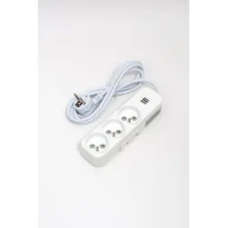 Удлинитель 3вх с защитными шторками USB UPS ELBI Myra 527-010202-316