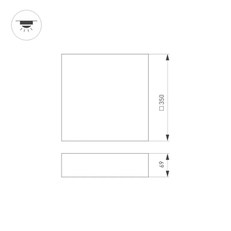 Накладной светодиодный светильник SP-QUADRO-S350x350-30W Warm3000 034791 в Нижнем Новгороде