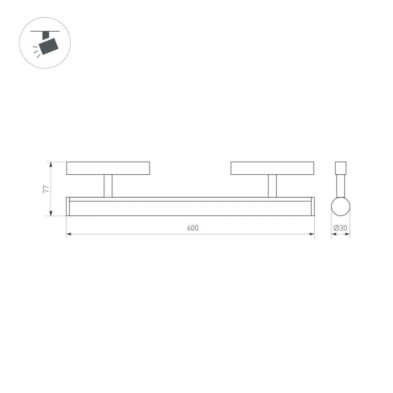 Трековый светодиодный светильник Arlight Mag-Orient-Tube-Corner-L600-20W Warm3000 037350 в Нижнем Новгороде