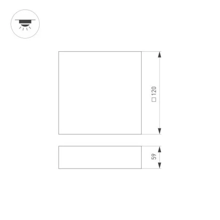 Потолочный светодиодный светильник Arlight SP-Quadro-S120x120-13W Warm3000 034775 в Нижнем Новгороде
