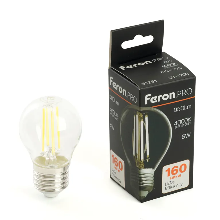 Лампа светодиодная Feron LB-1706 E27 6W 4000K 51251 в Нижнем Новгороде