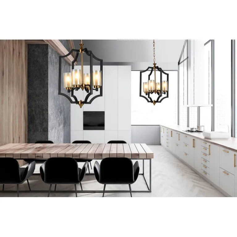 Подвесная люстра Lumina Deco Vigatto LDP 1224-4 BK+MD в Нижнем Новгороде