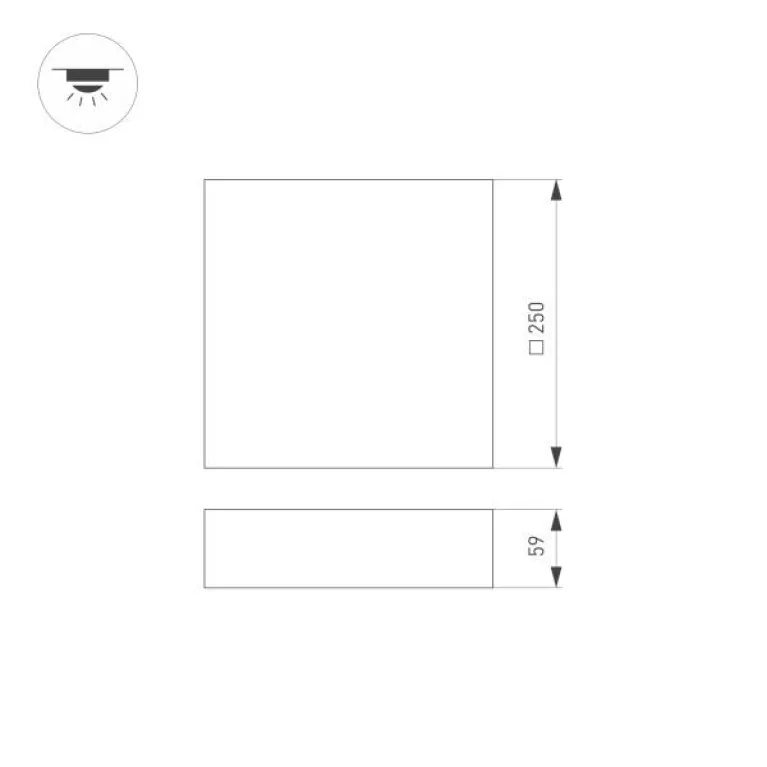 Потолочный светодиодный светильник Arlight SP-Quadro-S250x250-25W Day4000 034785 в Нижнем Новгороде
