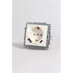 Розетка с/з зарядка (Type C+USB) ELBI Zena Vega 609-010200-334