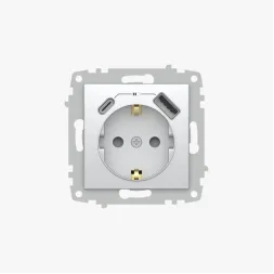 Розетка с/з зарядка (Type C+USB) ELBI Zena Vega 609-011000-334