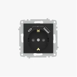 Розетка с/з зарядка (Type C+USB) ELBI Zena Vega 609-014800-334