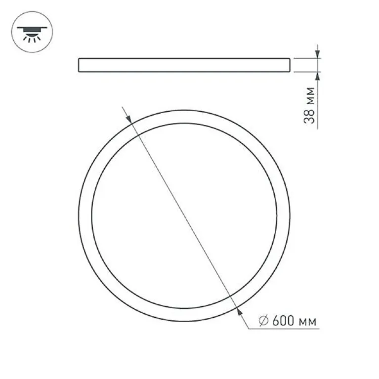 Потолочный светодиодный светильник Arlight SP-R600A-48W Warm3500 029843 в Нижнем Новгороде