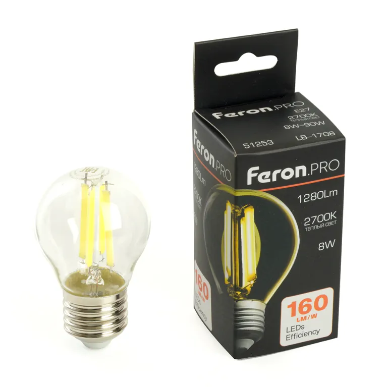 Лампа светодиодная Feron LB-1708 E27 8W 2700K 51253 в Нижнем Новгороде
