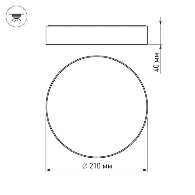 Потолочный светодиодный светильник Arlight SP-Rondo-R210-20W Warm3000 022905(2) в Нижнем Новгороде