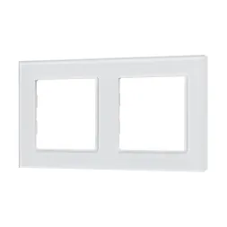Рамка двухместная Arlight FRM-GLARE-GS-2-WH 043796