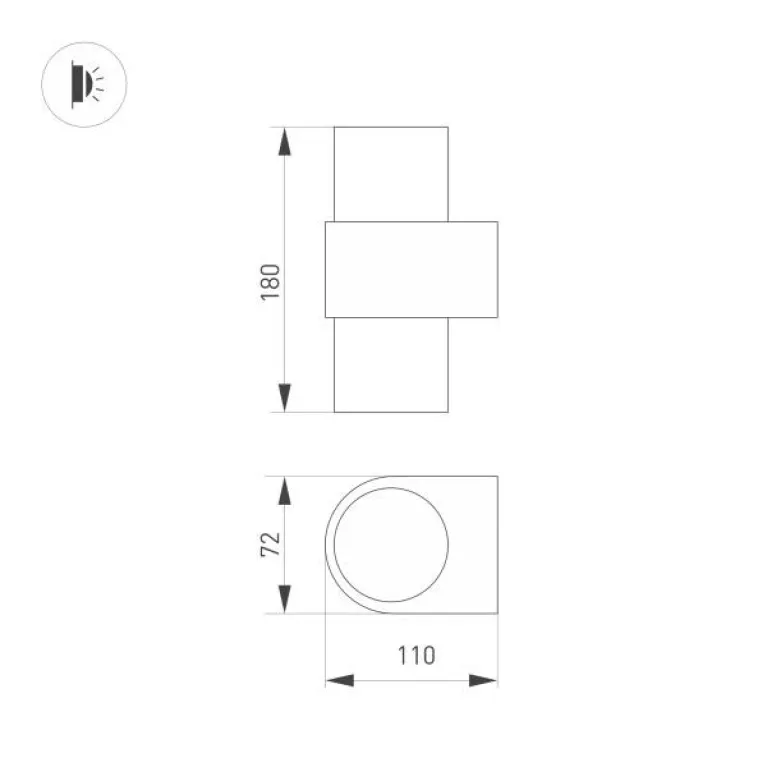 Настенный светодиодный светильник Arlight Sp-Spicy-Wall-Twin-S180X72-2X6W Day4000 033264 в Нижнем Новгороде