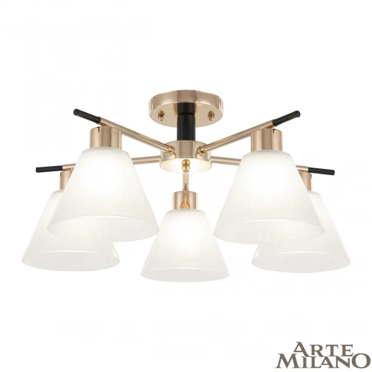 Потолочная люстра Arte Milano Napoli 322119/5 FG+BK в Нижнем Новгороде