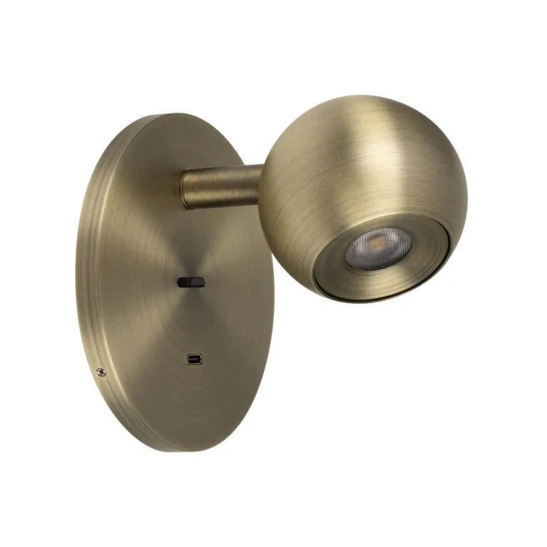 Настенный светильник Arlight SP-OTTORI-WALL-CHARGE-6W Warm3000 (BR, 30 deg, 230V, USB-C) 058483 в Нижнем Новгороде