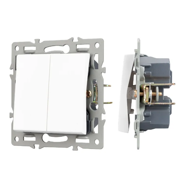 Механизм выключателя двухклавишный непроходной Arlight SWT-MK02-PL-WH (250V, 16A) 043724 в Нижнем Новгороде