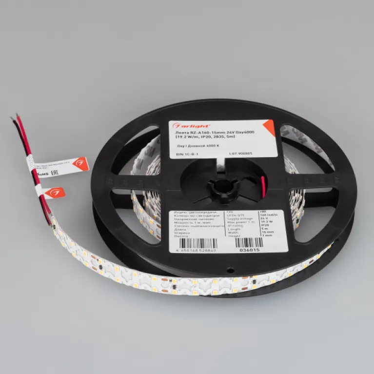 Светодиодная лента Arlight RZ-A160-15mm 24V Day4000 (19.2 W/m, IP20, 2835, 5m) 036015 в Нижнем Новгороде