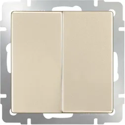 Выключатель двухклавишный шампань WL11-SW-2G 4690389124631