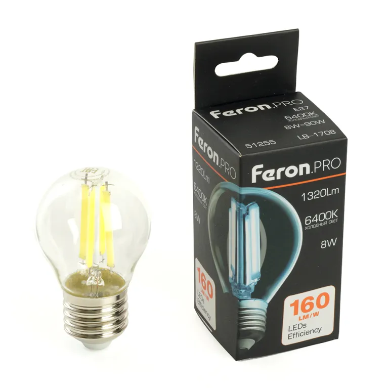 Лампа светодиодная Feron LB-1708 E27 8W 6400K 51255 в Нижнем Новгороде