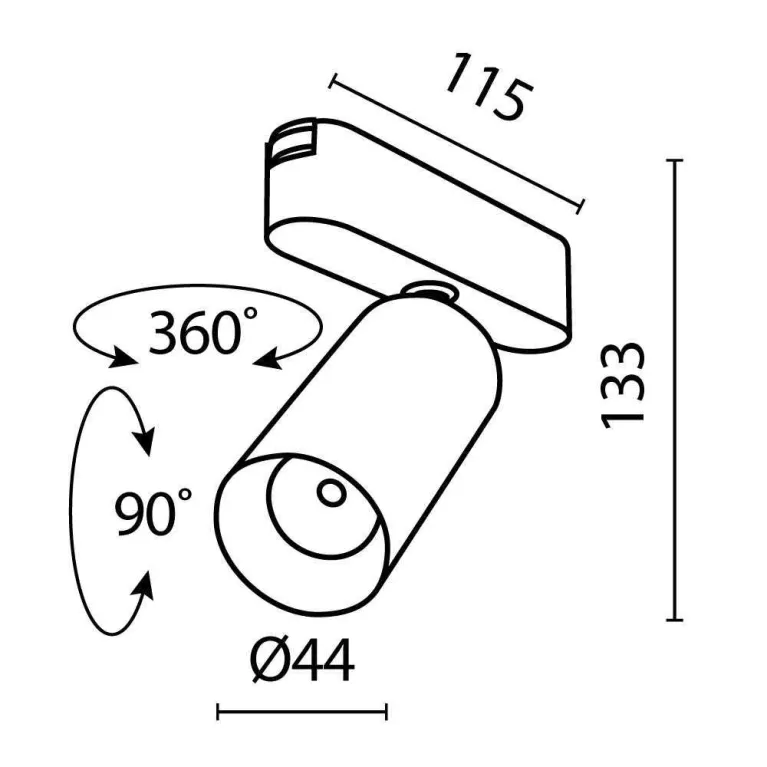 Трековый светодиодный светильник Maytoni Technical Focus LED Radity TR103-1-12W4K-M-B в Нижнем Новгороде