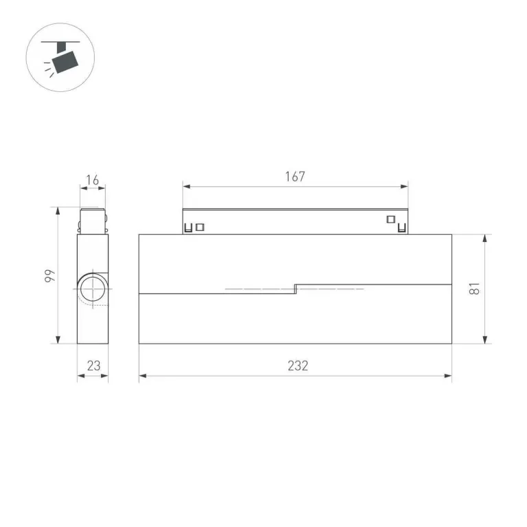 Трековый светодиодный светильник Arlight Mag-Orient-Dots-Fold-S230-12W Day4000 041532 в Нижнем Новгороде