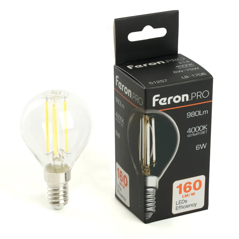 Лампа светодиодная Feron LB-1706 E14 6W 4000K 51257 в Нижнем Новгороде